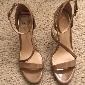 Jessica Simpson Rayli ankle strap sandals 11 Nude
